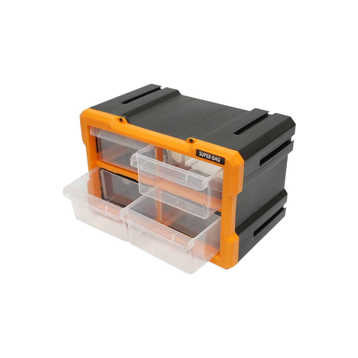 Cutie depozitare galbena din plastic modulara, 4 sertare 158x266x170mm Breckner Germany